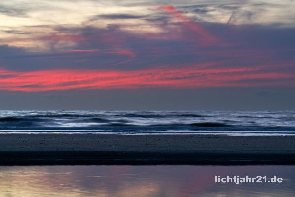 Abendfarben am Nordseestrand